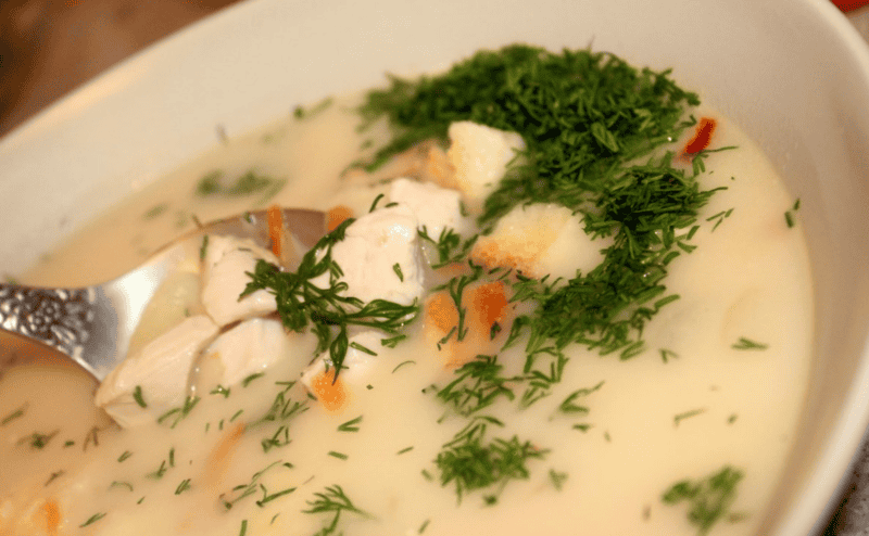 7 рецептів сирного супу з куркою