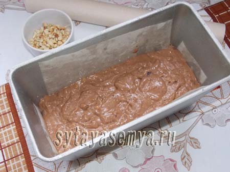 Горіхово банановий кекс з шоколадом, рецепт з фото
