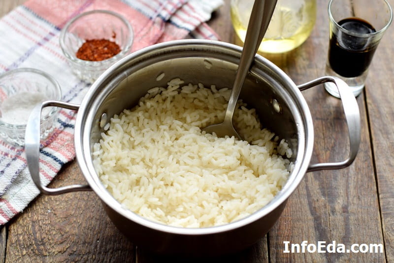 Смажений рис з креветками: покроковий рецепт з фото